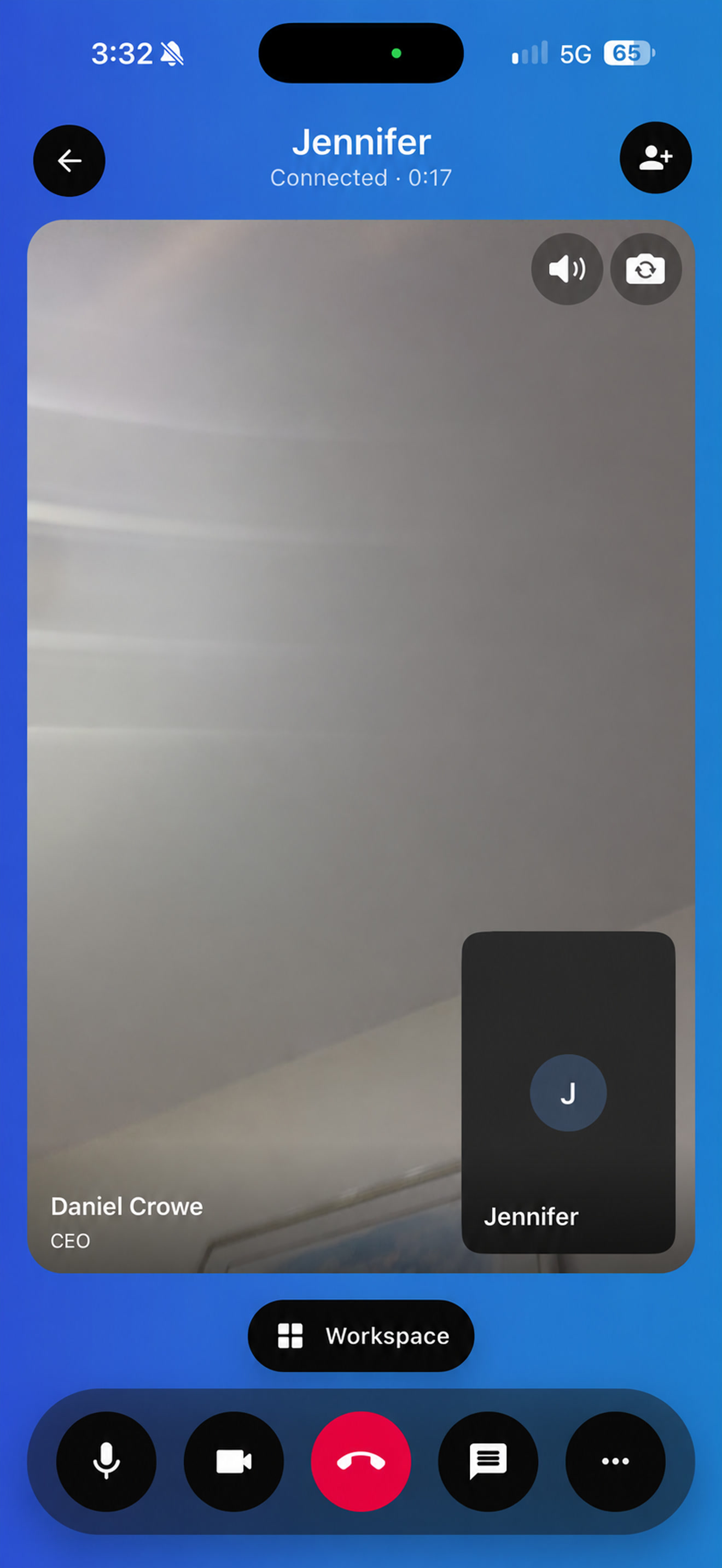 Goxee video-call interface with independently replaceable demonstration video windows.
